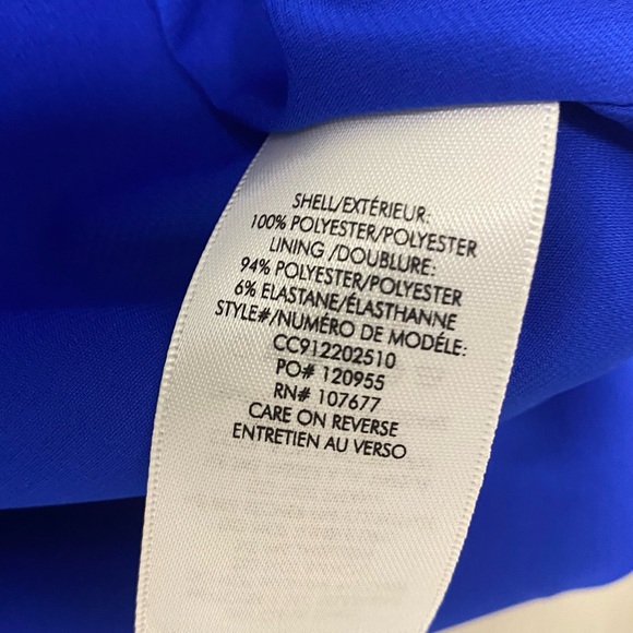 Alice + Olivia Women’s Elsa Dress Size 10 Ruffle Trim Shift Ultramarine Designer - Picture 7 of 10